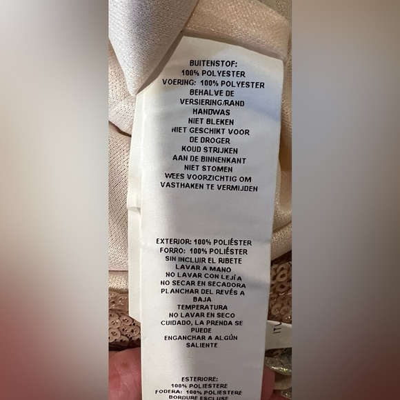 NWT Boohoo Sequin Eva Plunge Front Cut Side Nude Matte Sequin Short Romper 10 - Picture 8 of 8